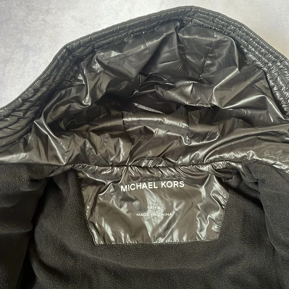 MICHAEL KORS Jacket Size: 14/16 Color:Black & Green NWT - Picture 3 of 7